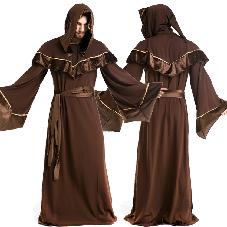 ชุดคอสเพลย์นักบวชชาย ไซส์ใหญ่ สำหรับงานฮาโลวีน บทบาทสมมติ นักบวช ชุดคอสเพลย์นักบวชผู้ชาย