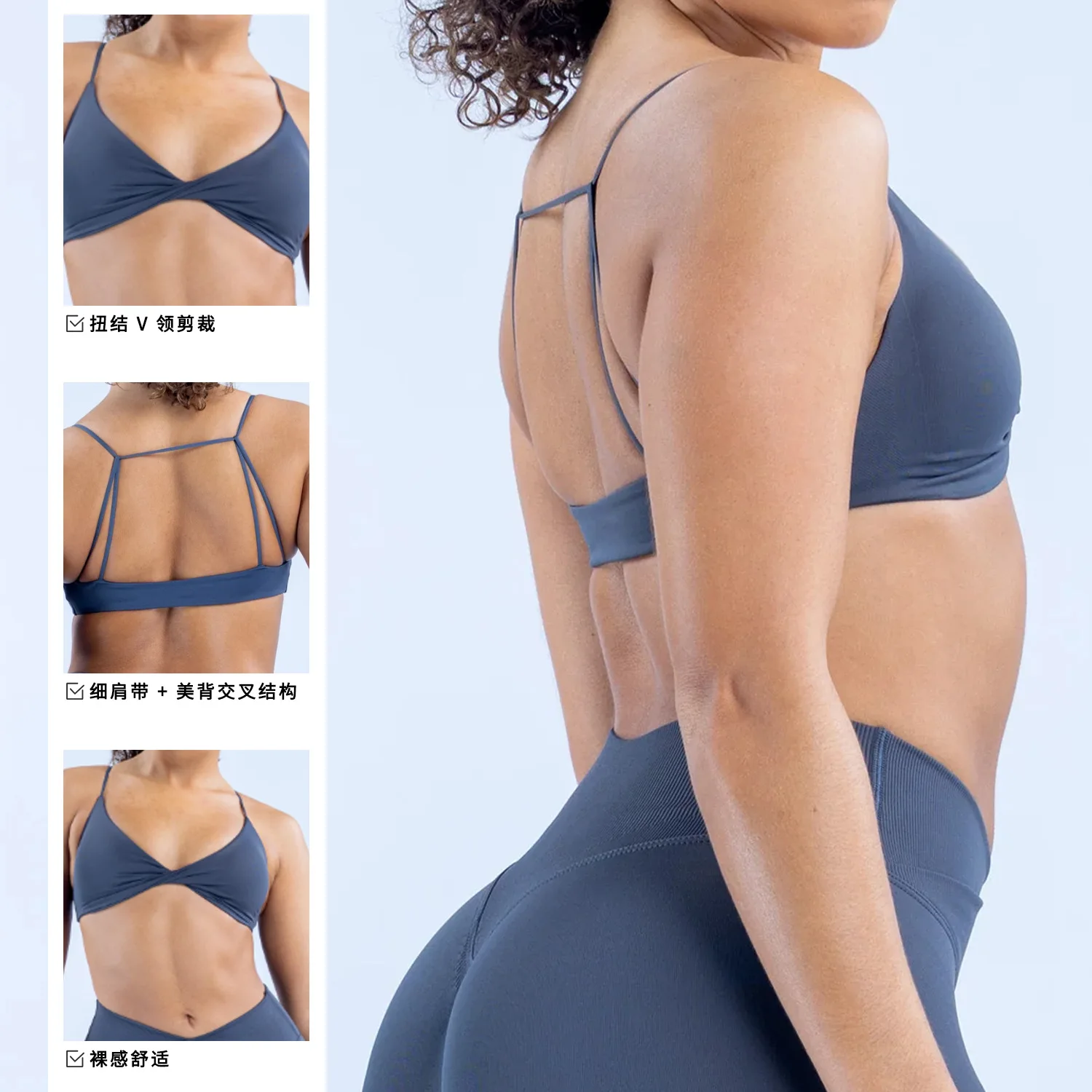 DFYNE Front Sports Bra High Support Women Gym Clothes Fitness Underwear Push Up Seamless Yoga Bra Workout Yoga Top image 2