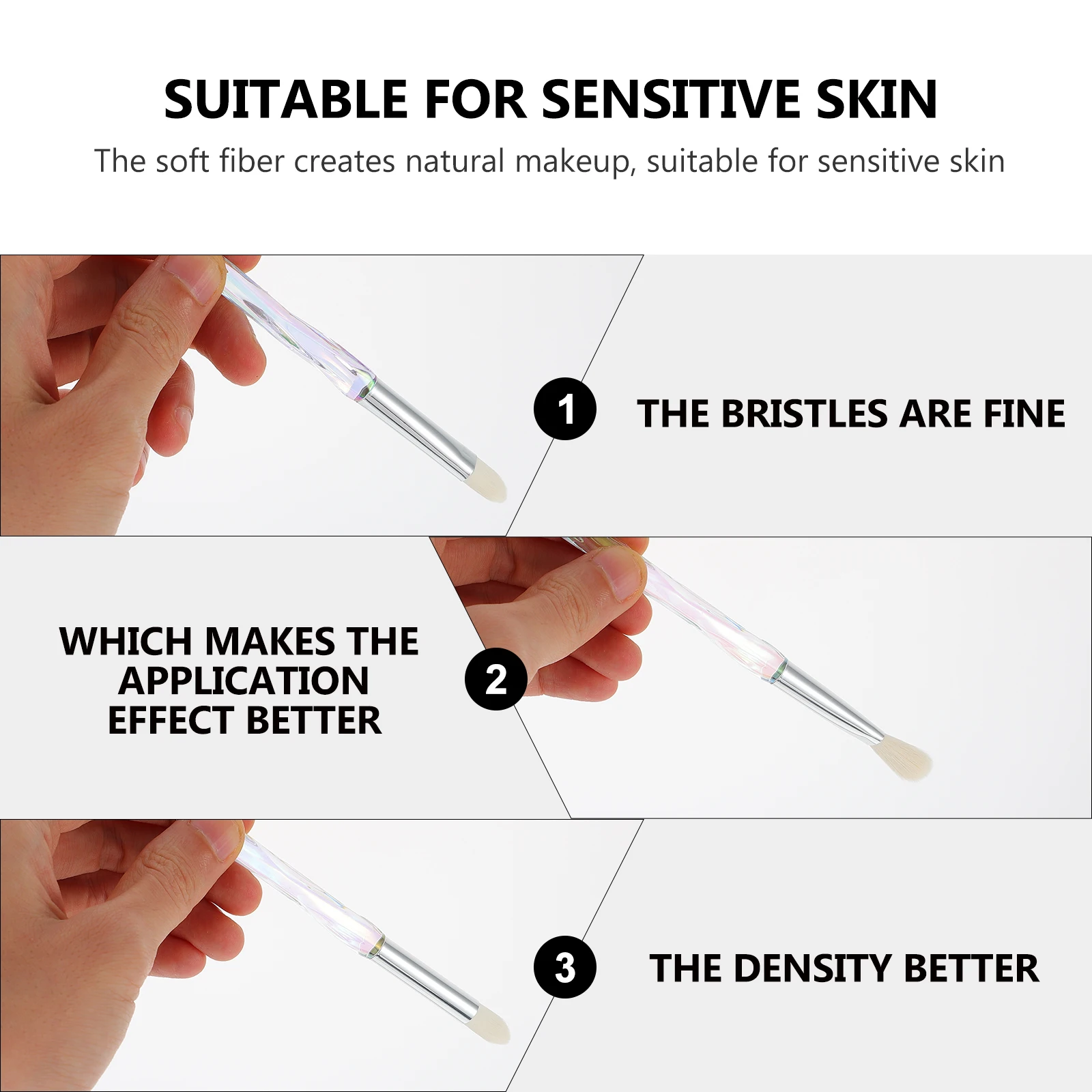 

10pcs Makeup Brushes Set Plastic H Fiber Bristles Professional Tool Women Eyes Kit Travel Foundation Cosmetics