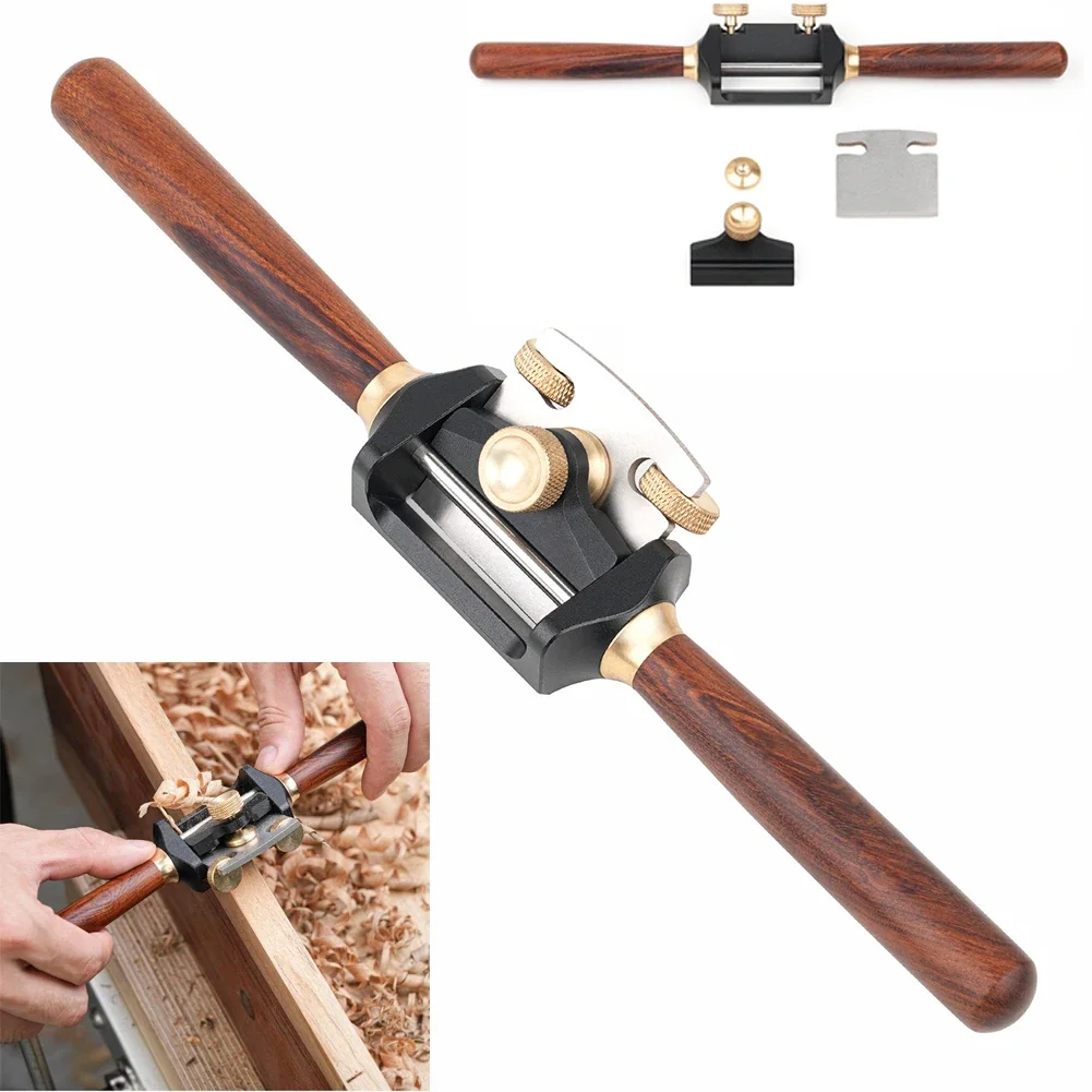 Woodworking Planer Adjustable Two Handed Mini Planer Tool Aluminum Alloy Woodworking Plane Trimming Straight Planer Flat Bottom