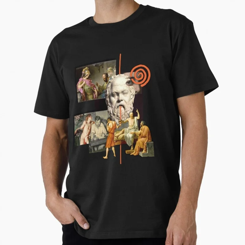 Camiseta de regalo Socrates_ Relaxed Fit Stoicism, ropa gráfica divertida con filosofía stoica, camisetas de manga corta de todas las tallas, S-6XL