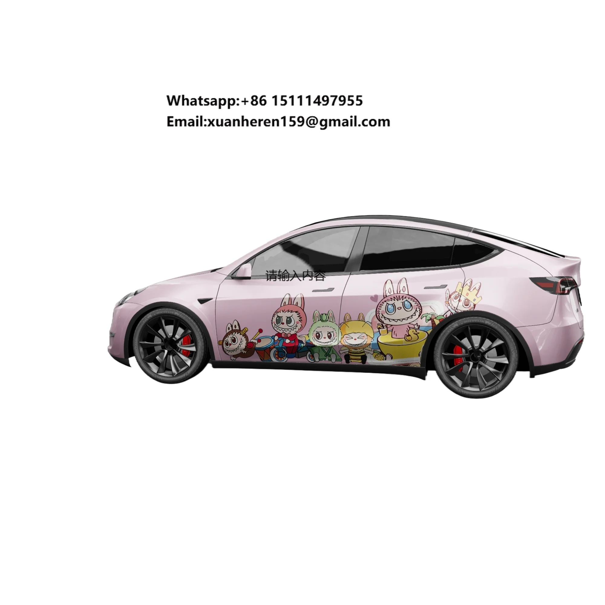 Auto Full Body Customiztion Logo and Color Car Wrap Film Display Design Cartoon Protection Film