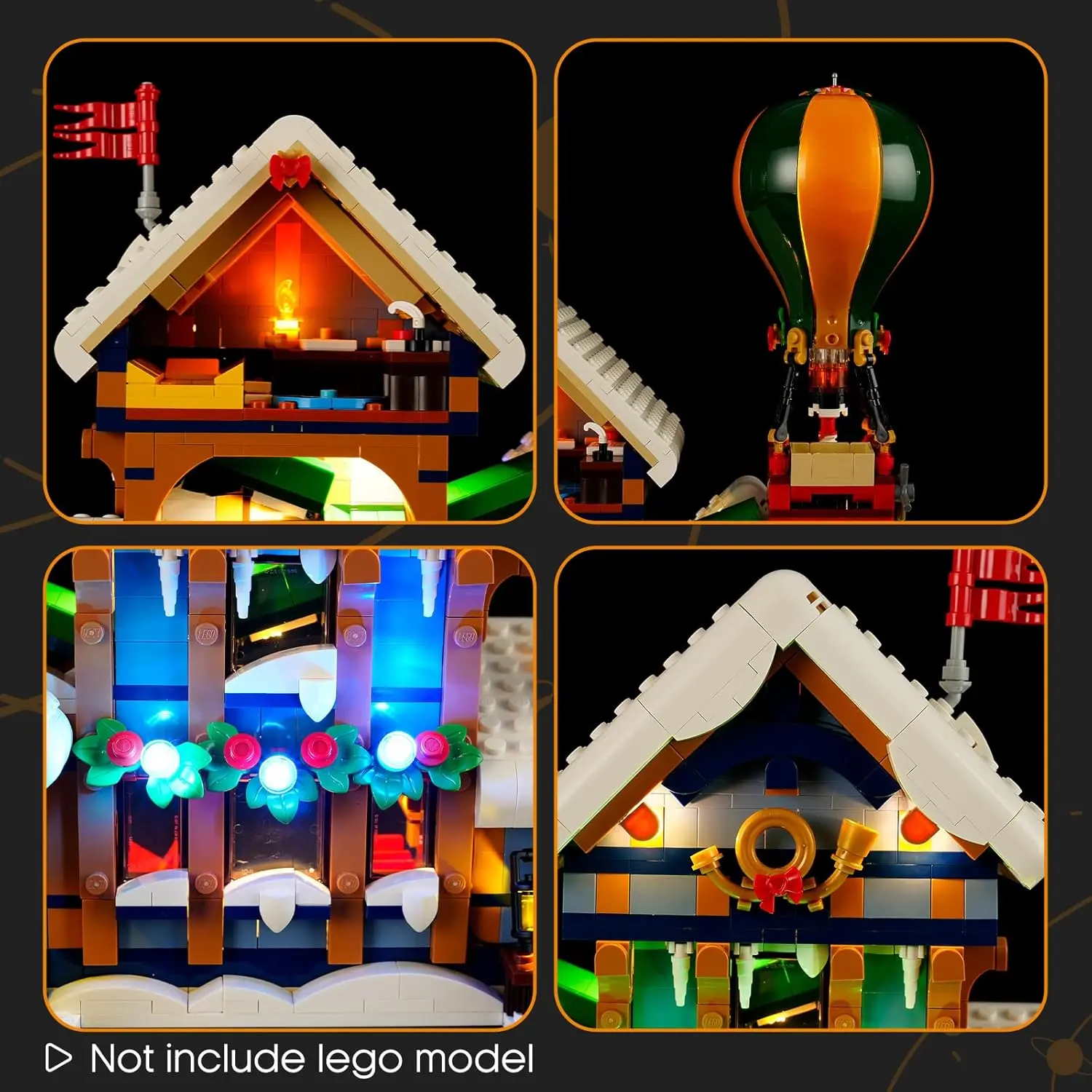 Hprosper LED Light For Lego 10339 Santa\'s Post Office Decorative Lamp With Battery Box (Not Building Blocks)