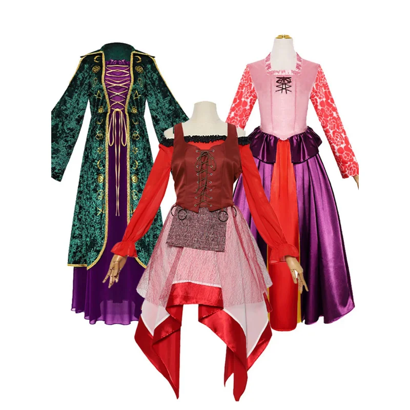 

Manyou Society Halloween Witch Also Crazy Fred Costume Medieval Dress Stage Performance Costume cosplay