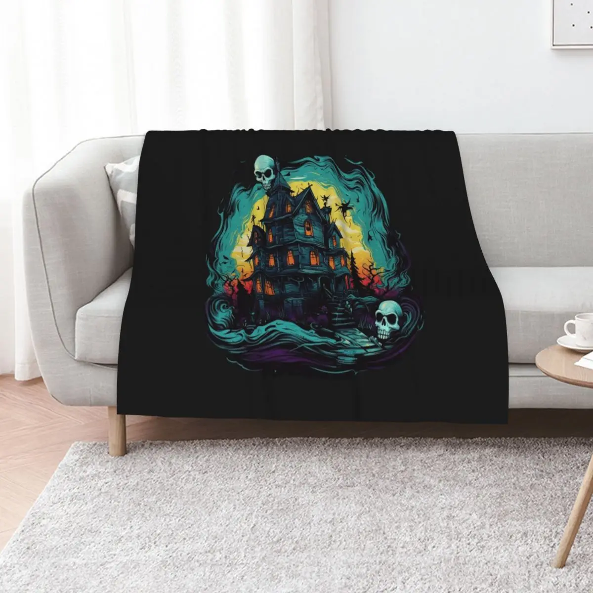Haunted House Throw Blanket Hair For Baby Luxury Designer Sofa Quilt christmas gifts Furry Blankets