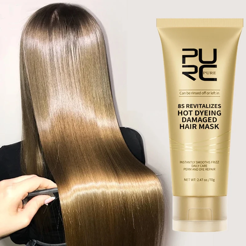 5 Seconds Keratin Hair Mask Repair Damage Frizzy Hair Soft Smooth Shiny Nutrition Straightening Deep Nourishing Hair Root Scalp