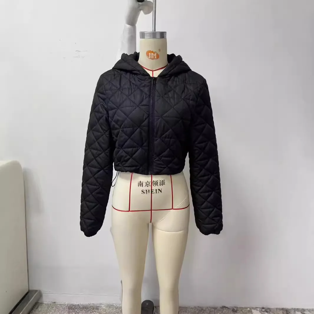 

Fashionable Short Hooded Cotton Jacket Women's Wholesale European Style Winter New Arrival Versatile Cotton Coat Top