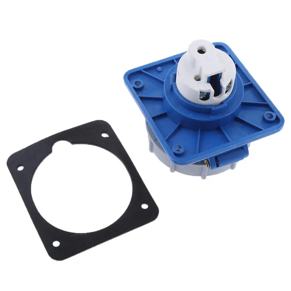 IP67 Waterproof 16A Shore Power Socket Electrical Plug&Gasket for Boat Car