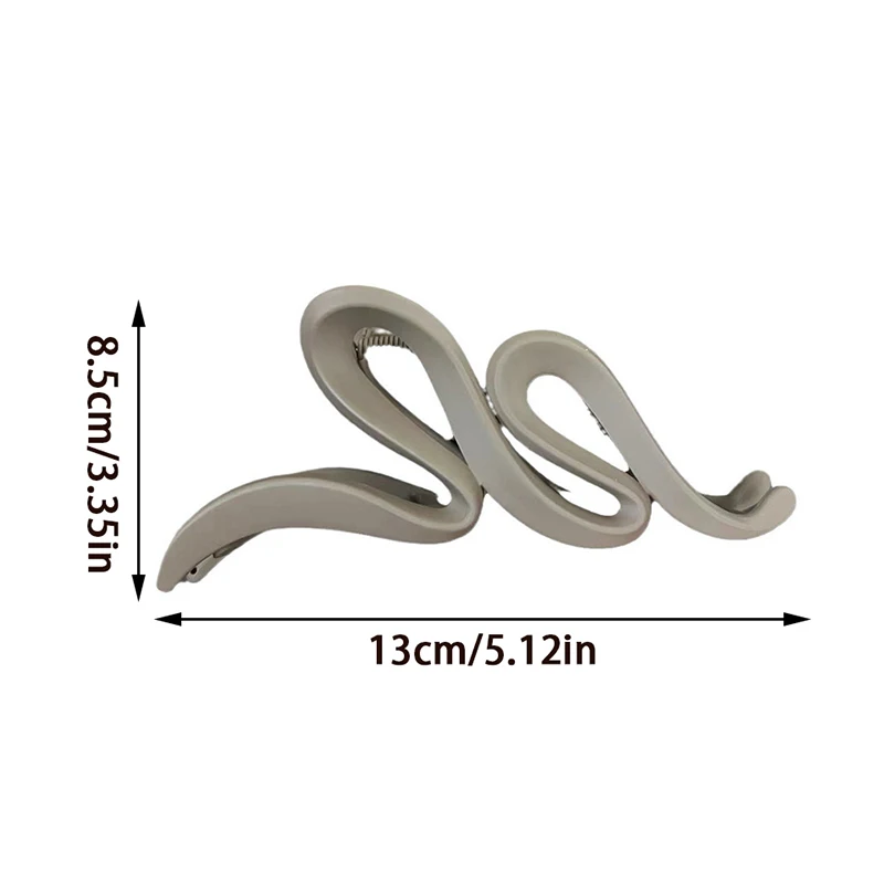 Girls 'Frosted Wave Hair Clip, Grab, Grande, Elegante, Tubarão, Voltar, Cabeça, Acessórios de Cabelo, Presentes da jóia