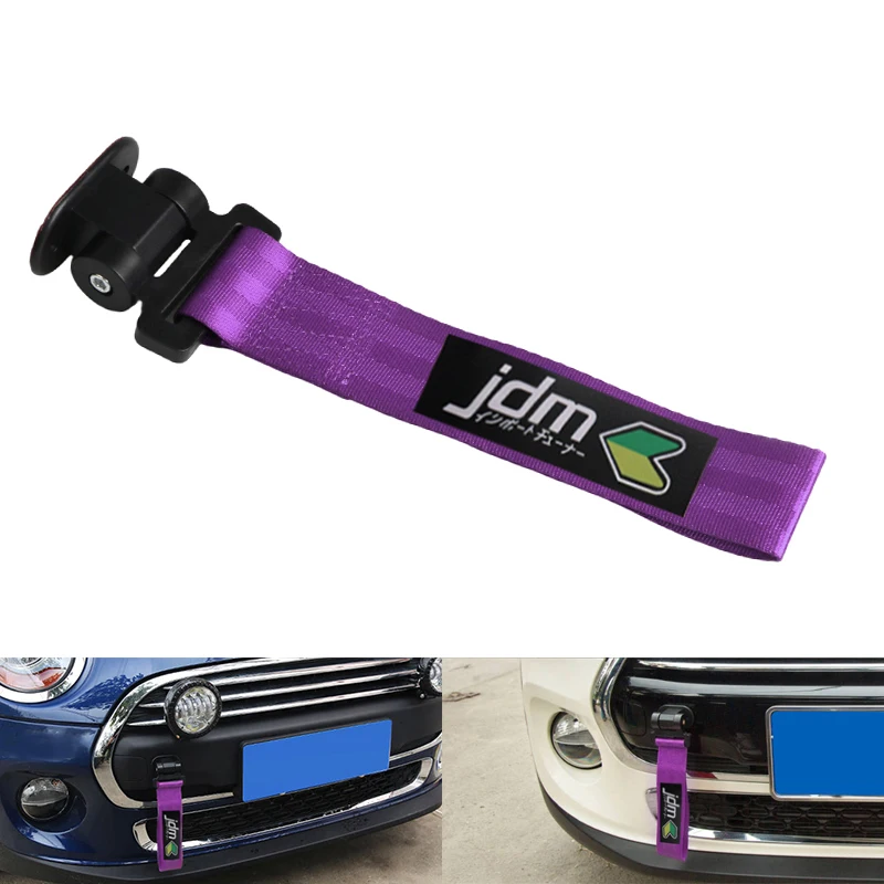 Nylon Tow Strap Universal Car Racing Tow Ropes JDM Style Auto Trailer Ropes Bumper Trailer Towing Strap Sticker