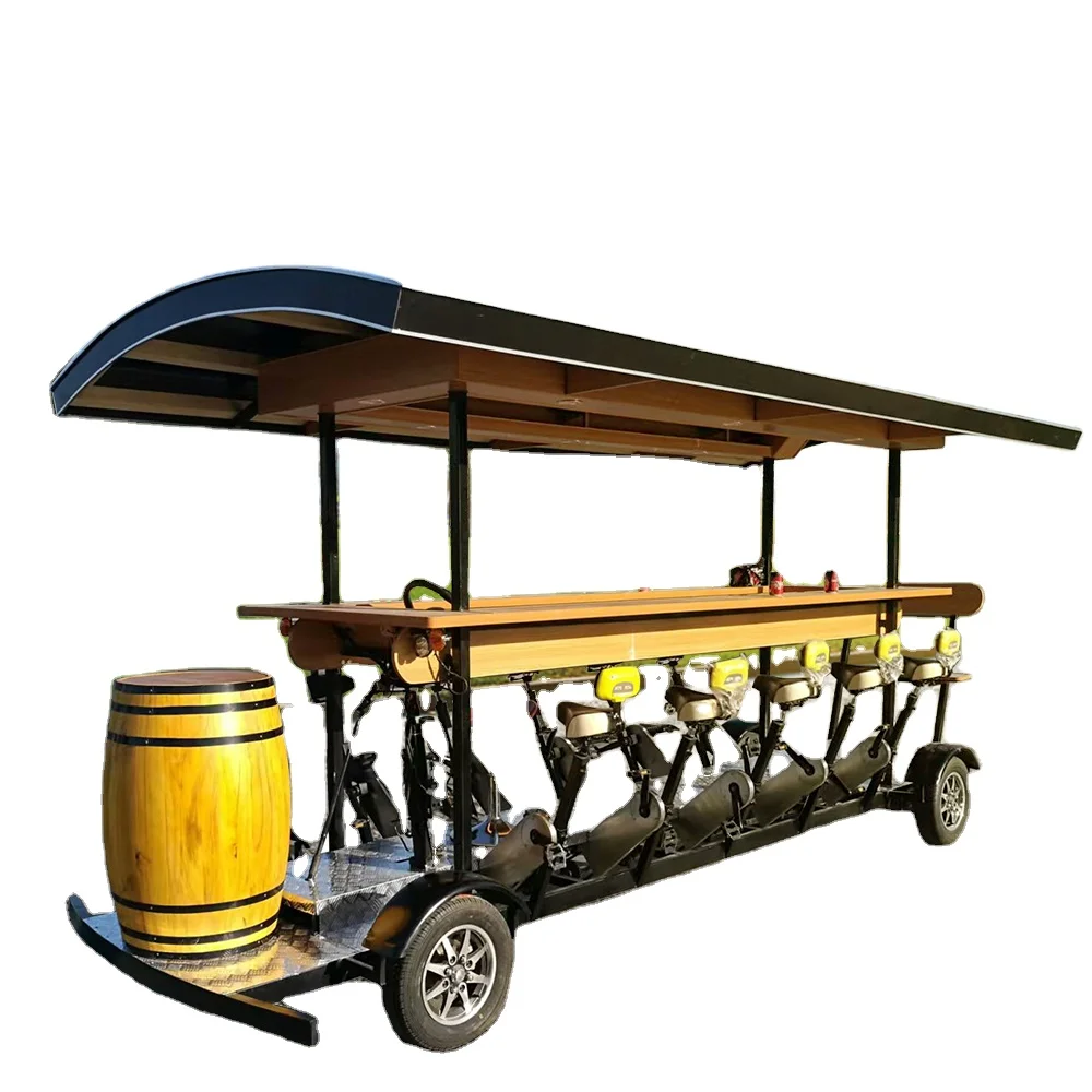 Sightseeing Car Beer Bike Professional High Performance Factory Supply Scenery Spot Electric Tour train Tourist Shuttle