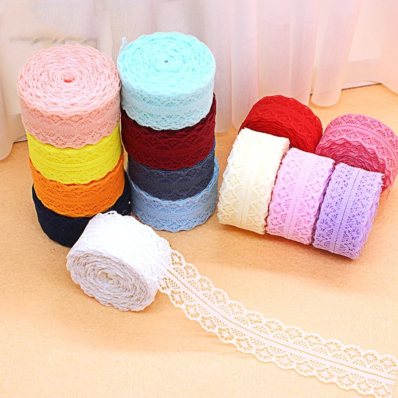 Hot Sale 10Yards Lace Ribbon Tape Width 28MM Lace Fabric Trim Ribbons For DIY Embroidery And Skirt Intimate Accessories