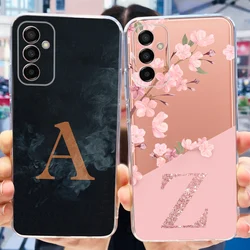 For Samsung Galaxy A14 A24 A34 A54 Case Stylish Letters Cover Clear Silicone Phone Case For Samsung A54 A 14 24 34 Fundas Bumper
