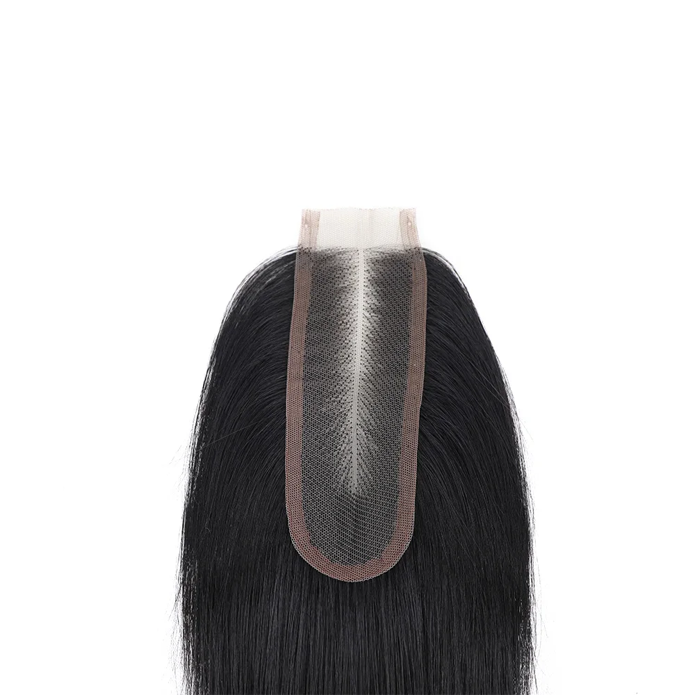 Sophia-Bundles de cheveux humains raides pour femmes, extension de cheveux vietnamiens, fermeture à lacet 2x6, 3 faisceaux