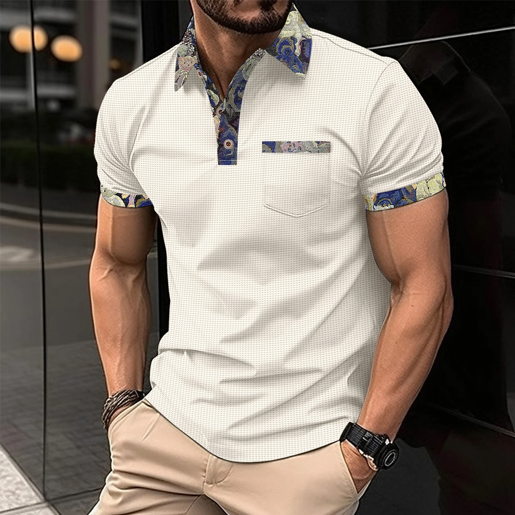 Fashion sports shirt Summer men's new high quality Polo shirt casual co-branded men's short sleeve Polo shirt breathable S-3xl