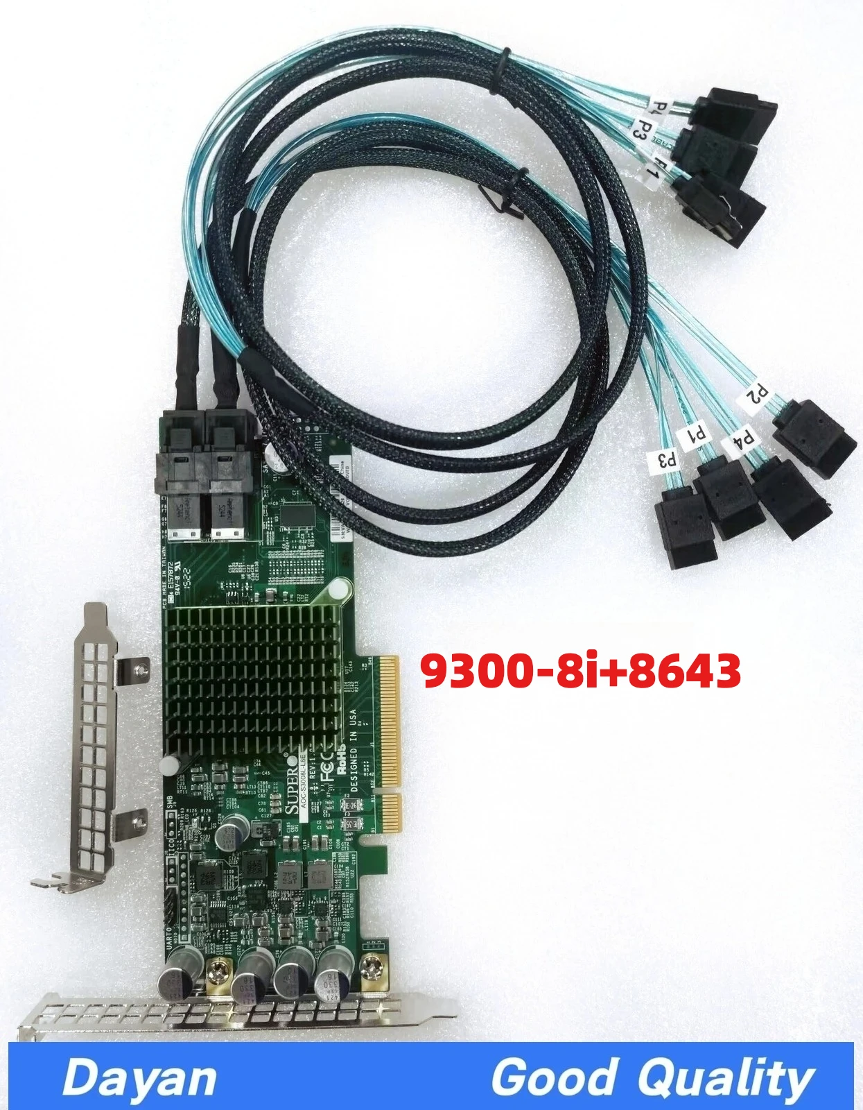 

Supermicro LSI 9300-8i 12Gbps SAS HBA IT mode ZFS FreeNAS unRAID + 2*8643 Cable-
