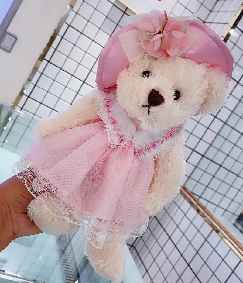 1PCS 25CM 스커트를 입고 귀여운 테디 베어 봉제 인형 장난감 인형 어린이를위한 생일 선물 테디 베어 천 봉제 인형