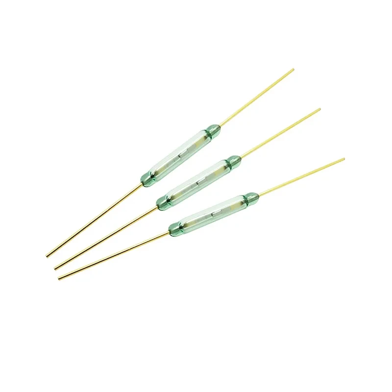 10Pcs/Lot MKA14103 10-15AT 2*14MM Normally Open Magnetic Switch MKA-14103 Tone Leads Glass N/O SPST Reed Switch