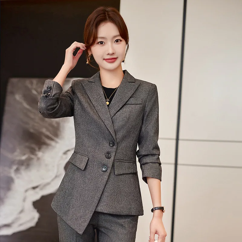 

Women Formal Pantsuits Autumn Winter Professional OL Business Work Wear Suits with Pants and Jackets Coat Blazers Trousers Set