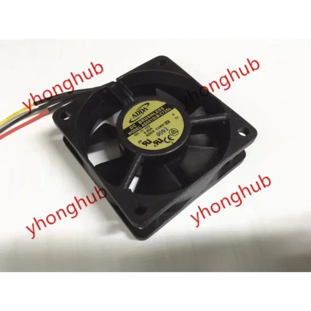 

ADDA AD0612LB-C72GL DC 12V 0.08A 3-Wire 60X60X20mm Cooling Fan