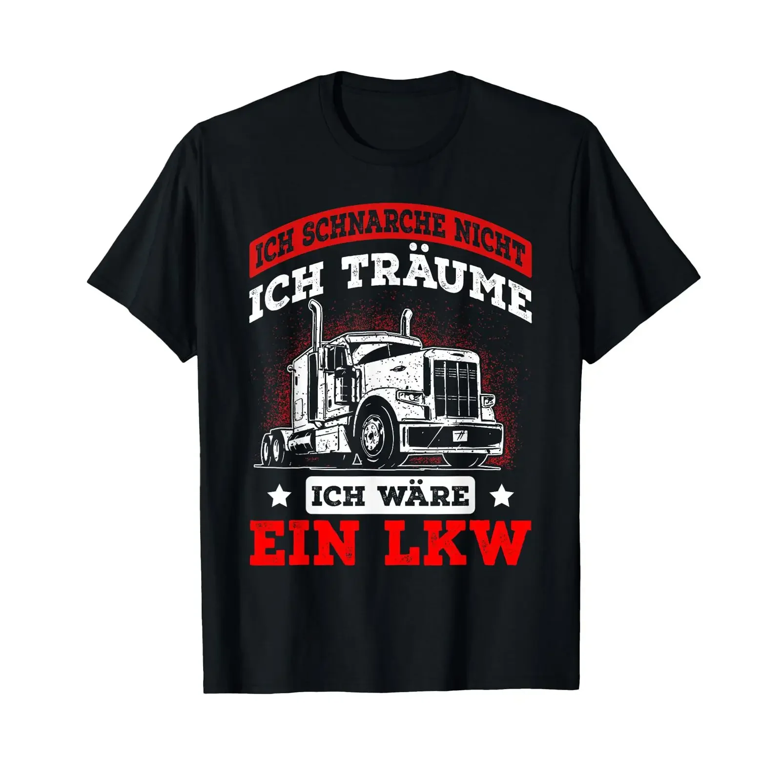 T Shirt with German Text quot Ich schnarche nicht träume wäre ein LKW vintage Washed Comfortable graphic fashion Casual Unisex