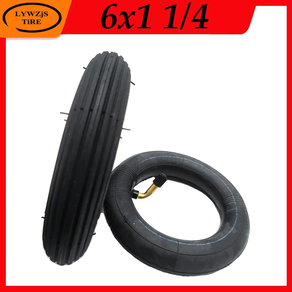 6x1 1/4 Tire  6 Inch Inner Tube Outer Tyre for Inflation Wheel Wheelchair Pneumatic Gas Mini Electric Scooter 6*1.25