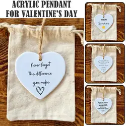 Thank You Gift,Never Forget The Difference You Make, Heart Decorative Signs Plaques Keepsake Ornament, Appreciation Gifts