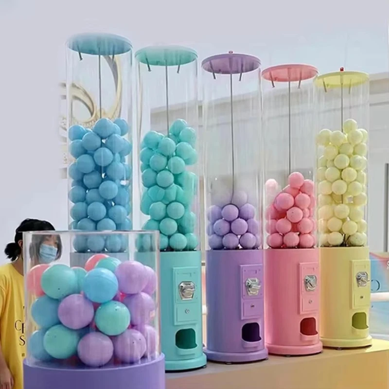 

Активность Большой шариковый автомат Игрушечный автомат Пластиковые шариковые капсулы Пользовательские наклейки Шаблонные капсулы Торговый автомат для продажи конфет