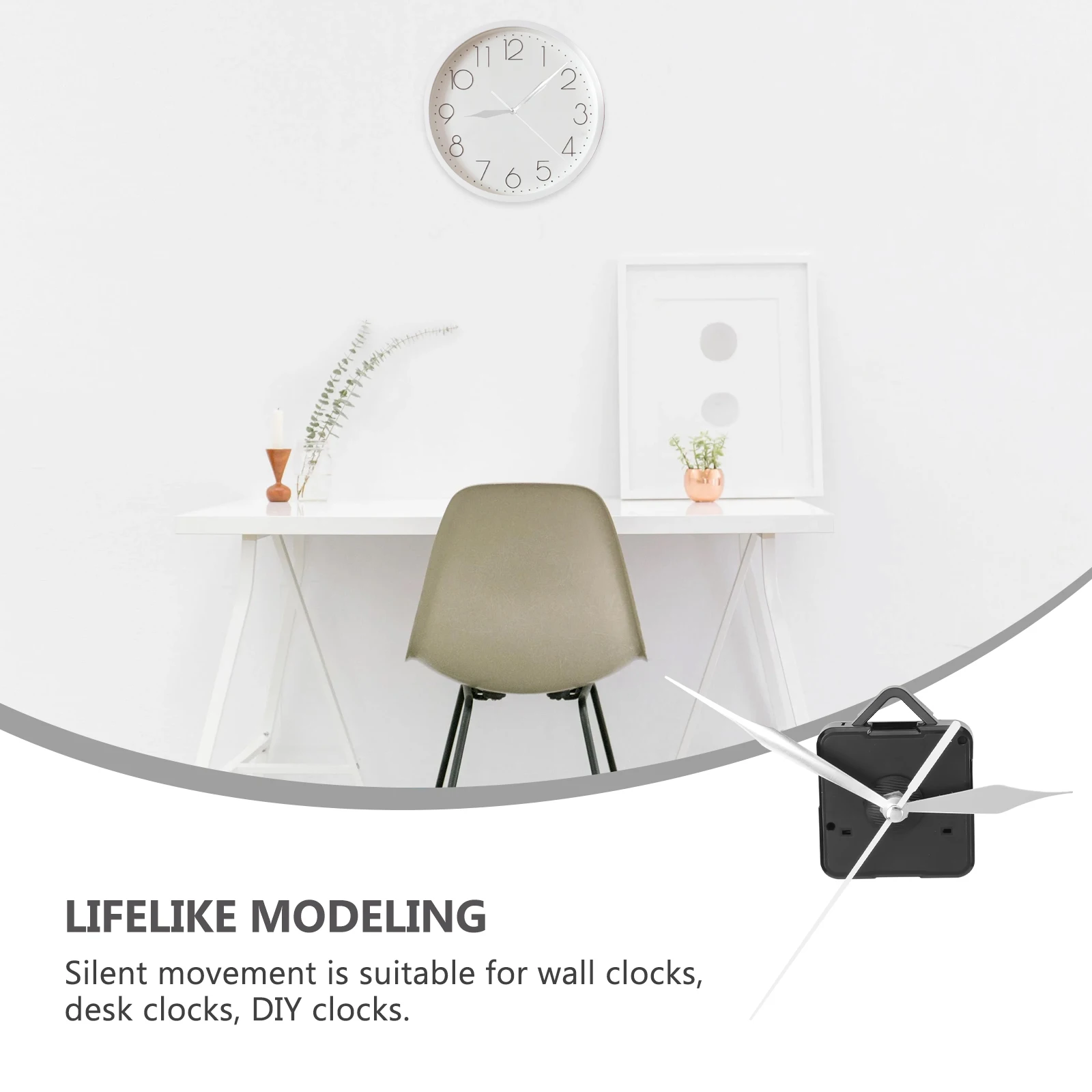 

Silent Movement Kit High Precision Wall Desk Diy Mechanism Parts With White Core 3 Pointers For Clock Repair Accessories Silent
