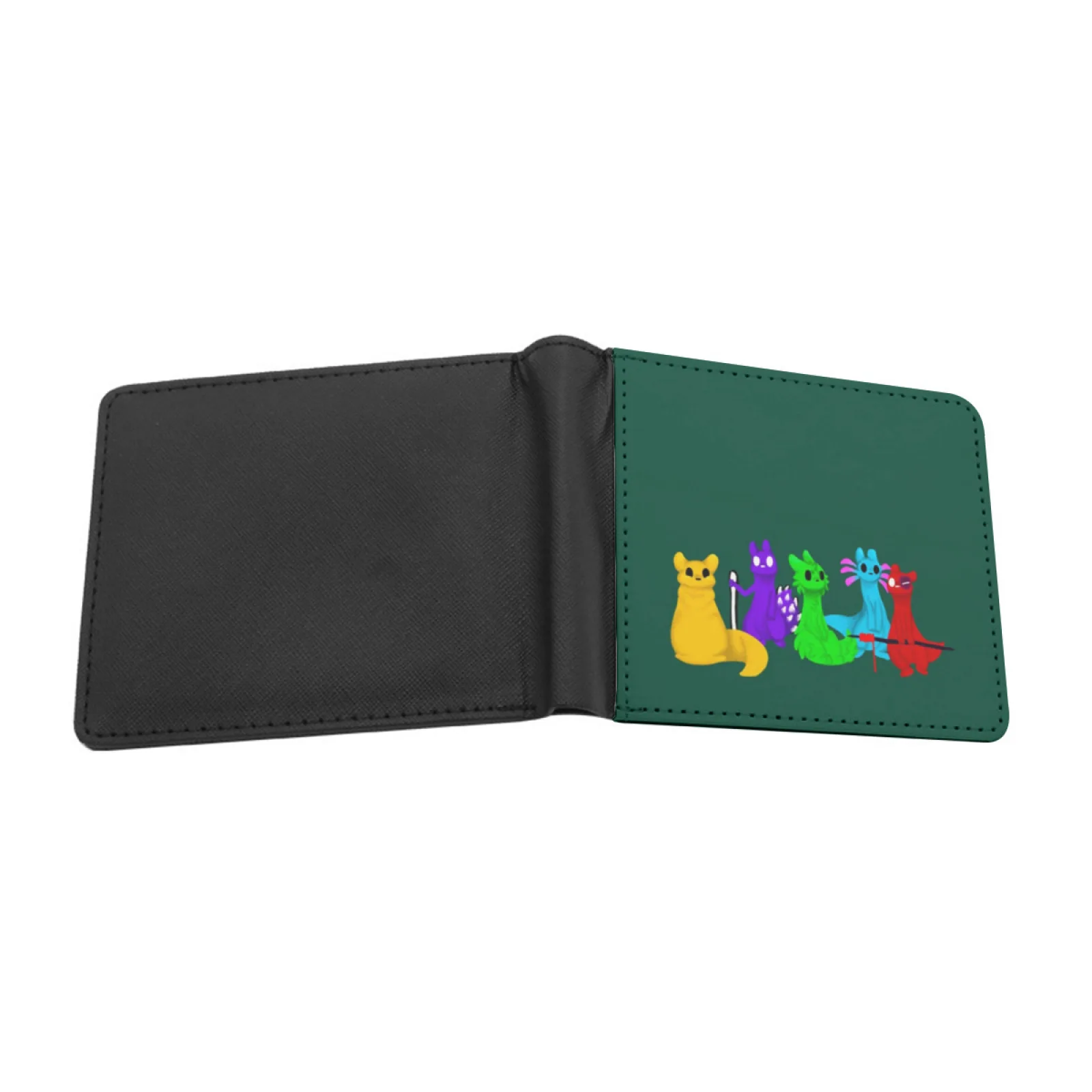Rain World Downpour Characters Short Men's Wallets Credit Card Holder Retro Wallet Male Pu Leather Wallet In A World Where You
