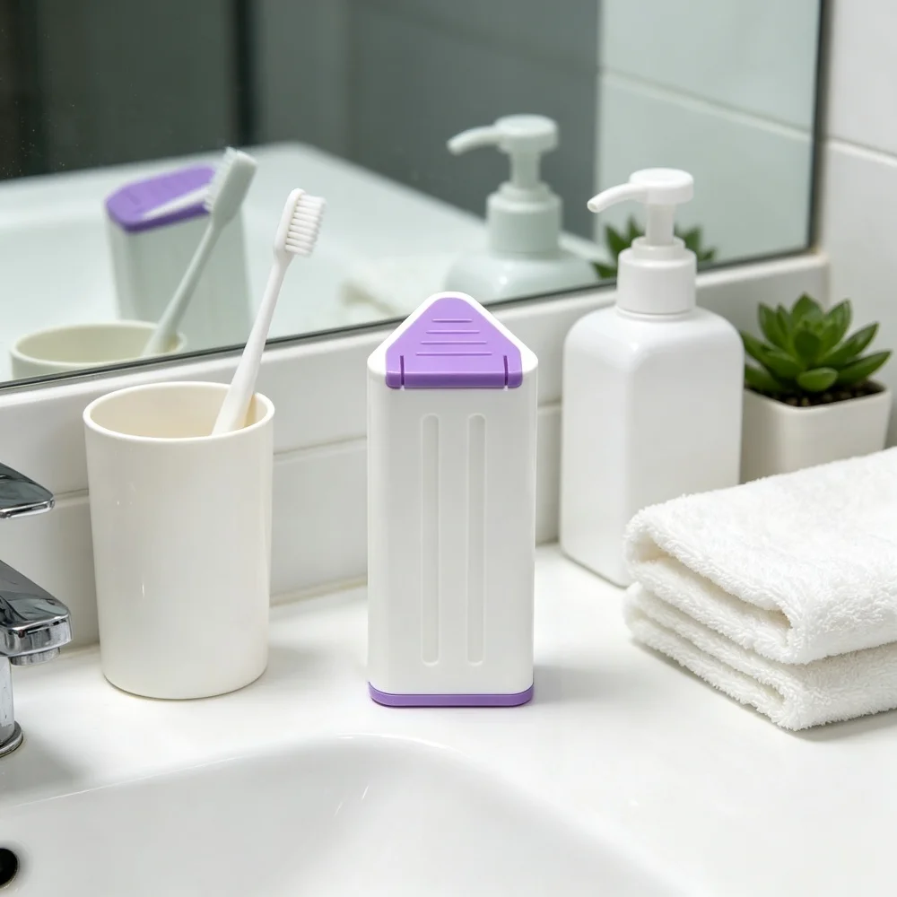 Portable Case For Floss Toothpicks Or Medication Features A Partition Design For Convenient Use During Camping Travel And More