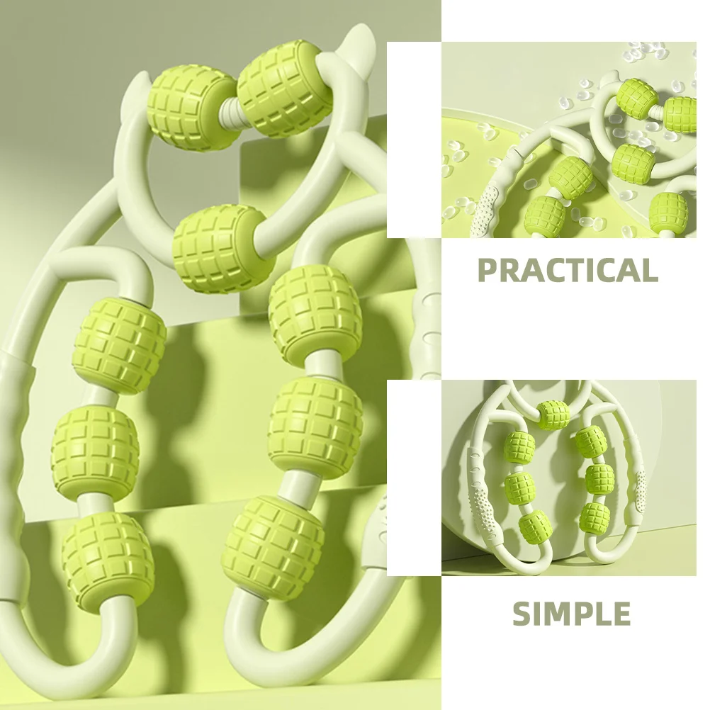 

2 шт., массажное колесо для ног, ролик для глубоких тканей, ручной массажер для икр, пластиковый ролик для домашнего спортзала, путешествий, использования