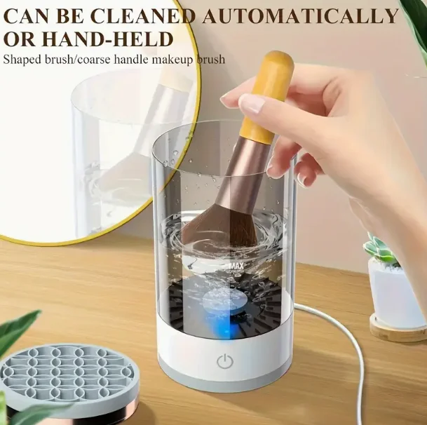 

Portable Electric MakeupBrushCleaner with Automatic Rotator,USBPowered Quick DryCosmeticBrushCleaningToolSuitablefor5Scenes