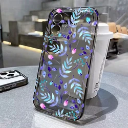 Colorful Leaves Phone Case For iPhone 11 Case iPhone 17 AIr 13 12 14 15 16 Pro Max 14 Plus 16E Soft Shockproof Cover