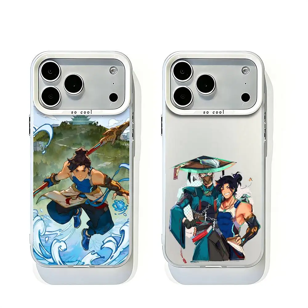 

Wuyang O-OW White Matte So Cool Lens Bumper Printed Cover For iPhone 16 15 17 14 11 12 13 Pro Max