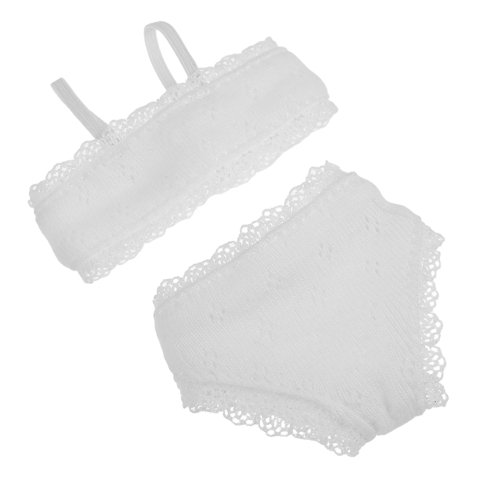 1 Juego de ropa interior de encaje, bragas, conjunto elástico, lencería realista, ropa para niños, juego de simulación, accesorios de vestir