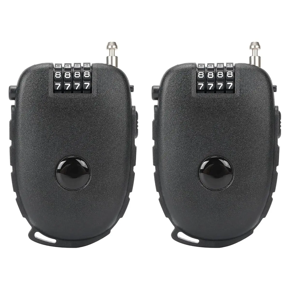 REST 2pcs 4-Digit Combination Lock with 27.5 Inch Quickly Retractable Steel Cables Keyless Security for Bike,Ski, Stroller