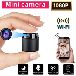 1080P Mini Wifi Camera Battery Operated Small Wireless Cam 360 Degree Horizontal Rotation Security System Mobile Fhone Monitorin