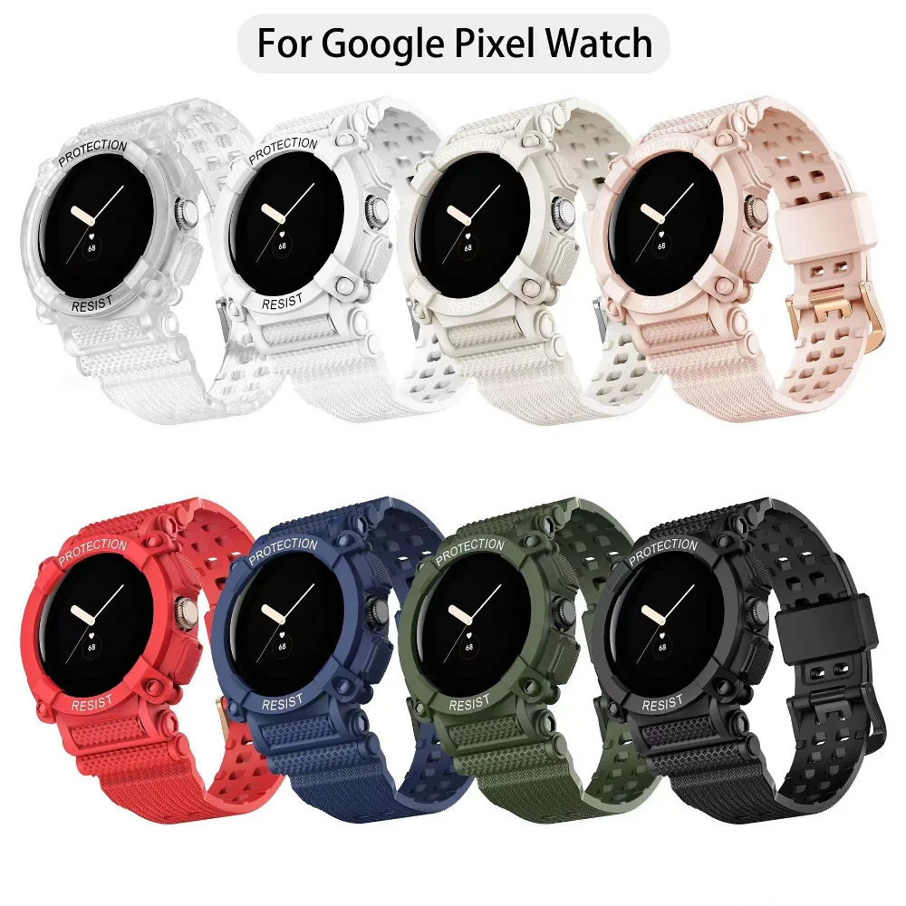 

Ремешок силиконовый для Google Pixel Watch, сменный Браслет со встроенной защитой от падения для Google Pixel