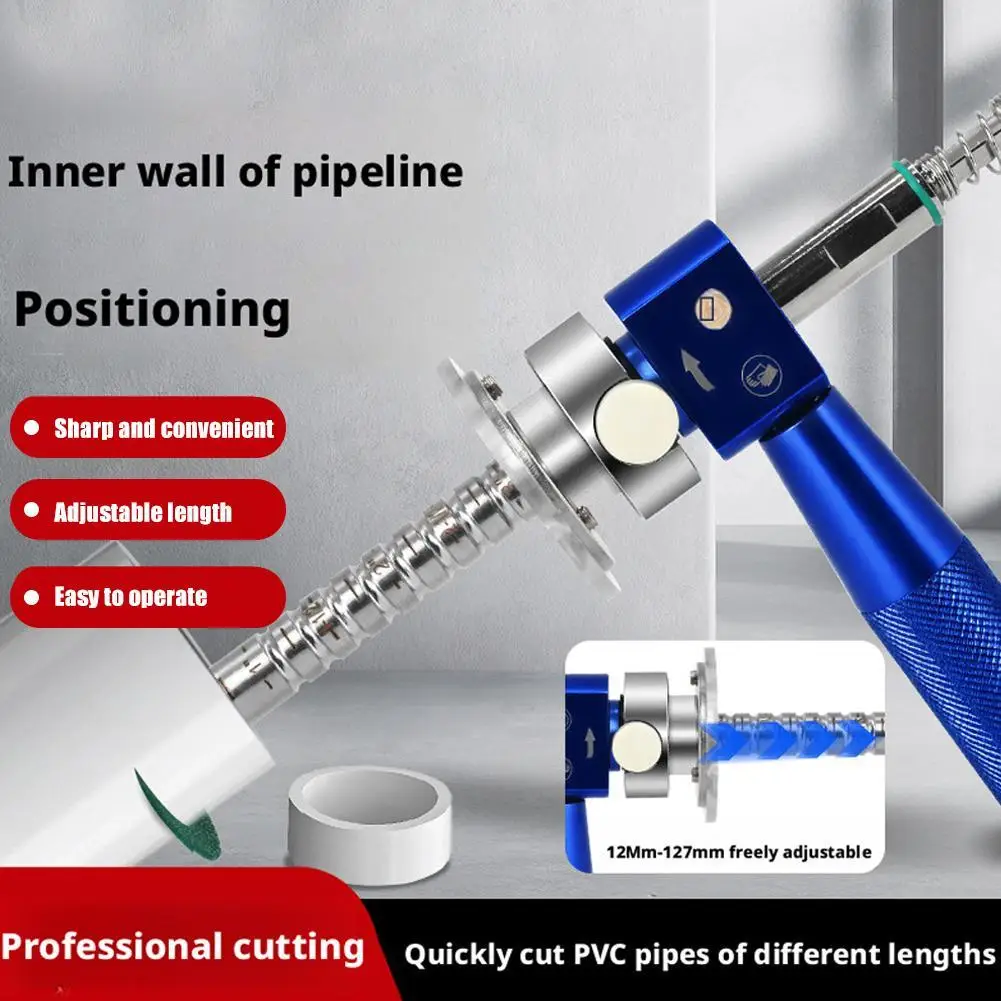 

New Pipe Inner Wall Cutter Hand Drill Adapter Rod Mini Saw Adjustable Limit Rod