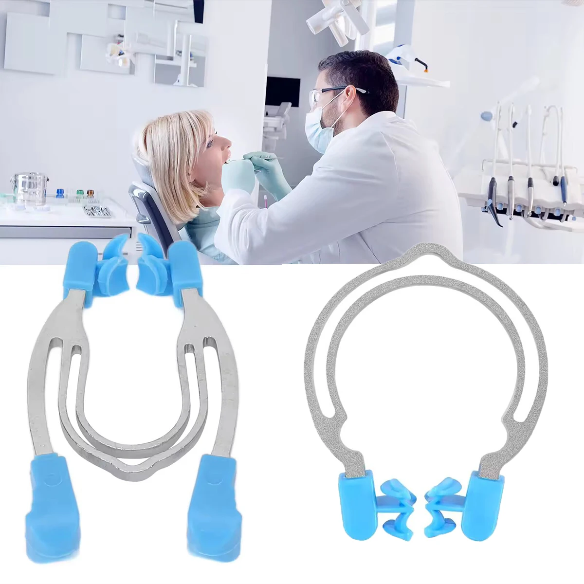 High Temperature Resistant Dental Sectional Contoured Matrices Clip Set Hospital Teeth Clamp Dental Matrices Clamp