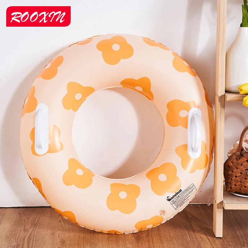 ROOXIN Inflatable For Swimming Ring Thickened Swim Ring Tube For Kids Adult Float Swimming Circle Pool Sand Water Park Equipment