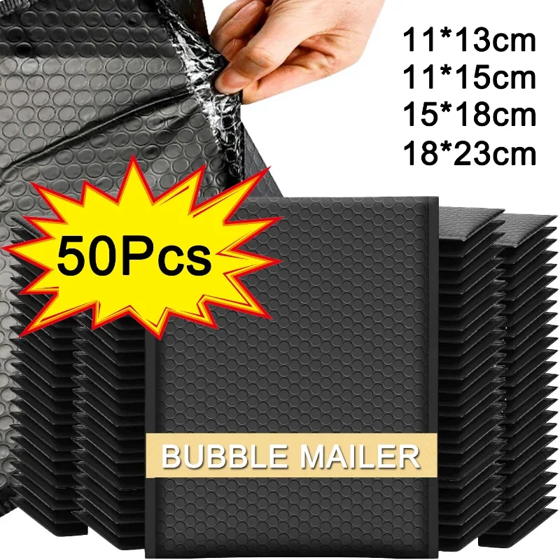 

Bubble Mailer Black Pink Poly Padded Envelope Self Adhesive Waterproof Bubble Packaging Envelopes for Shipping Mailing Packaging