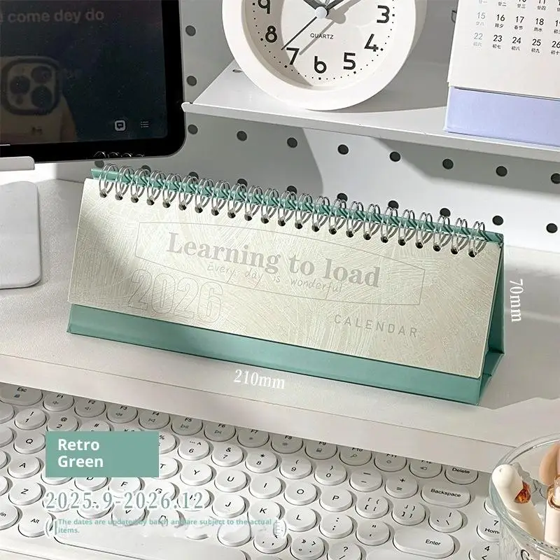 

2026 Korean Simple Fresh Creative Desktop Calendar Plan Check-In Notebook