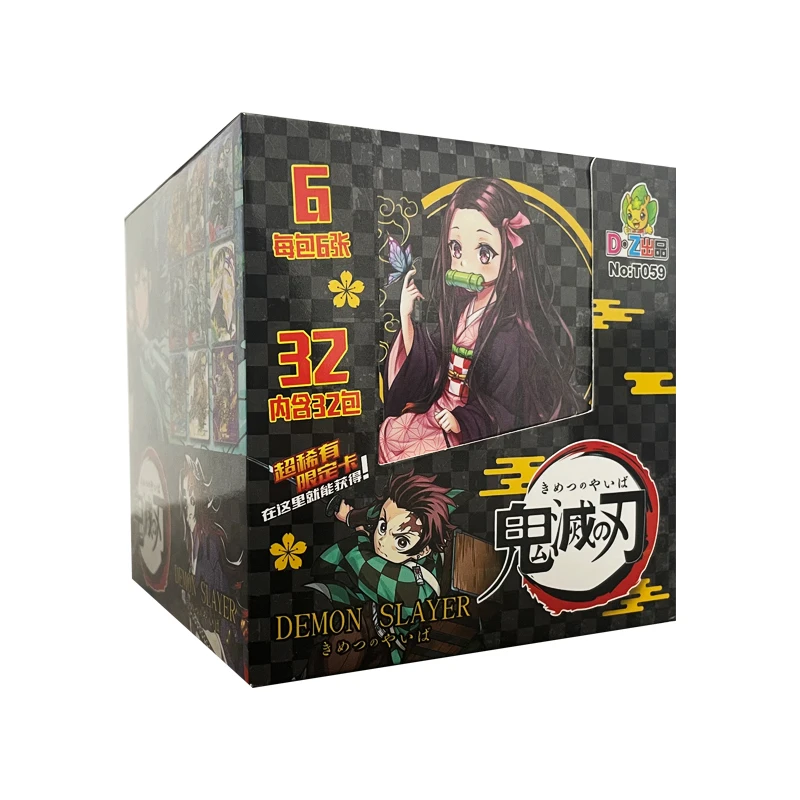 NEW Demon Slayer Card TCG Booster Box Packs Collection Nezuko Anime Games Kids Toys Birthday Gift