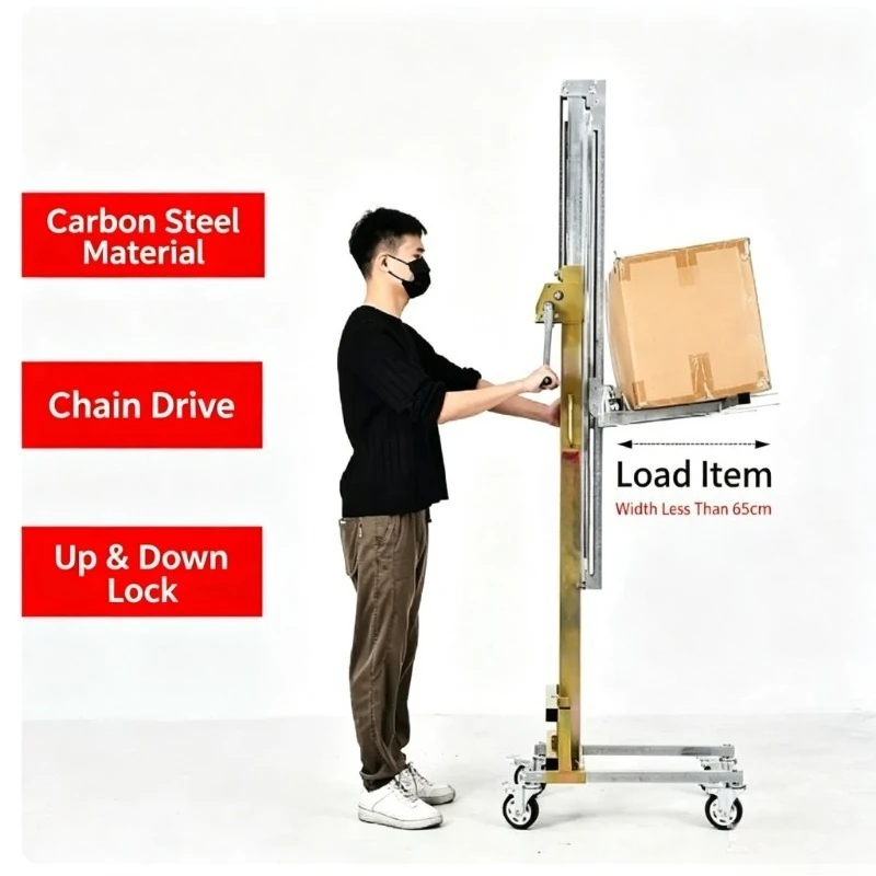 Portable MobileLiftingCartStacking Trolley,Independent InstallationHelper for Hanging Cabinet Air Conditioner Furniture Mounting