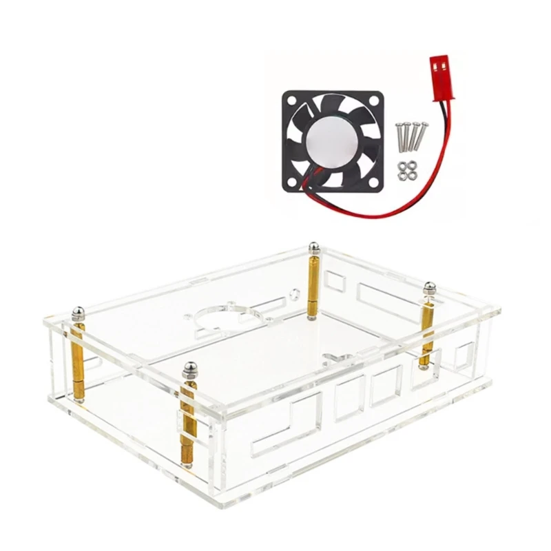 

Acrylic Protective Case Heat Dissipation Enclosure For Banana For BPI F3 Development Board With Cooling Fan