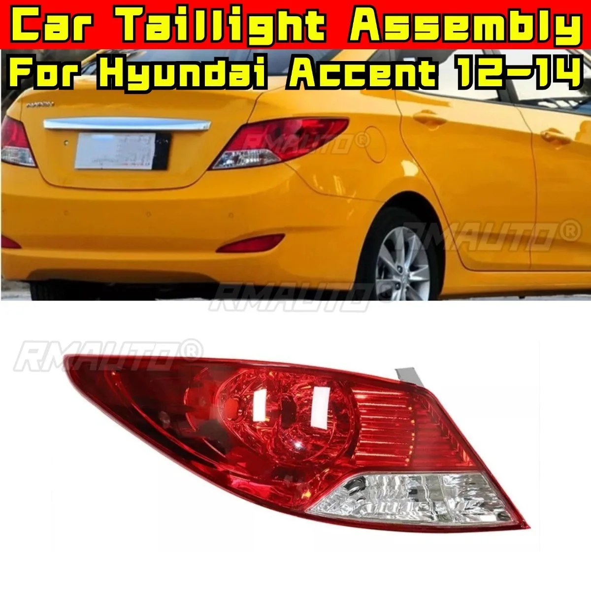 For Hyundai Accent 2012-2014 LED Daytime Running Light Waterproof Fog Lamp Car Taillight Assembly Body Kit 924011R010 Hy2800144