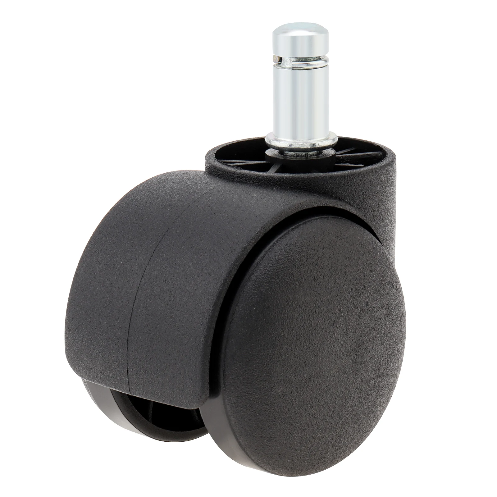1Piece Black Silent Plastic Casters for Office / Computer Chairs