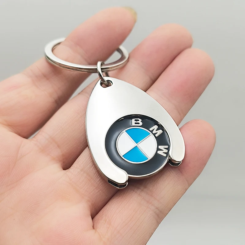 Metal 2024 New Coin Keyring Car Logo Keychain For BMW X1 X2 X3 X4 X5 X6 X7 E39 E46 E90 E60 E30 E53 E87 M3 M5 F10 F20 F30 G20 G30